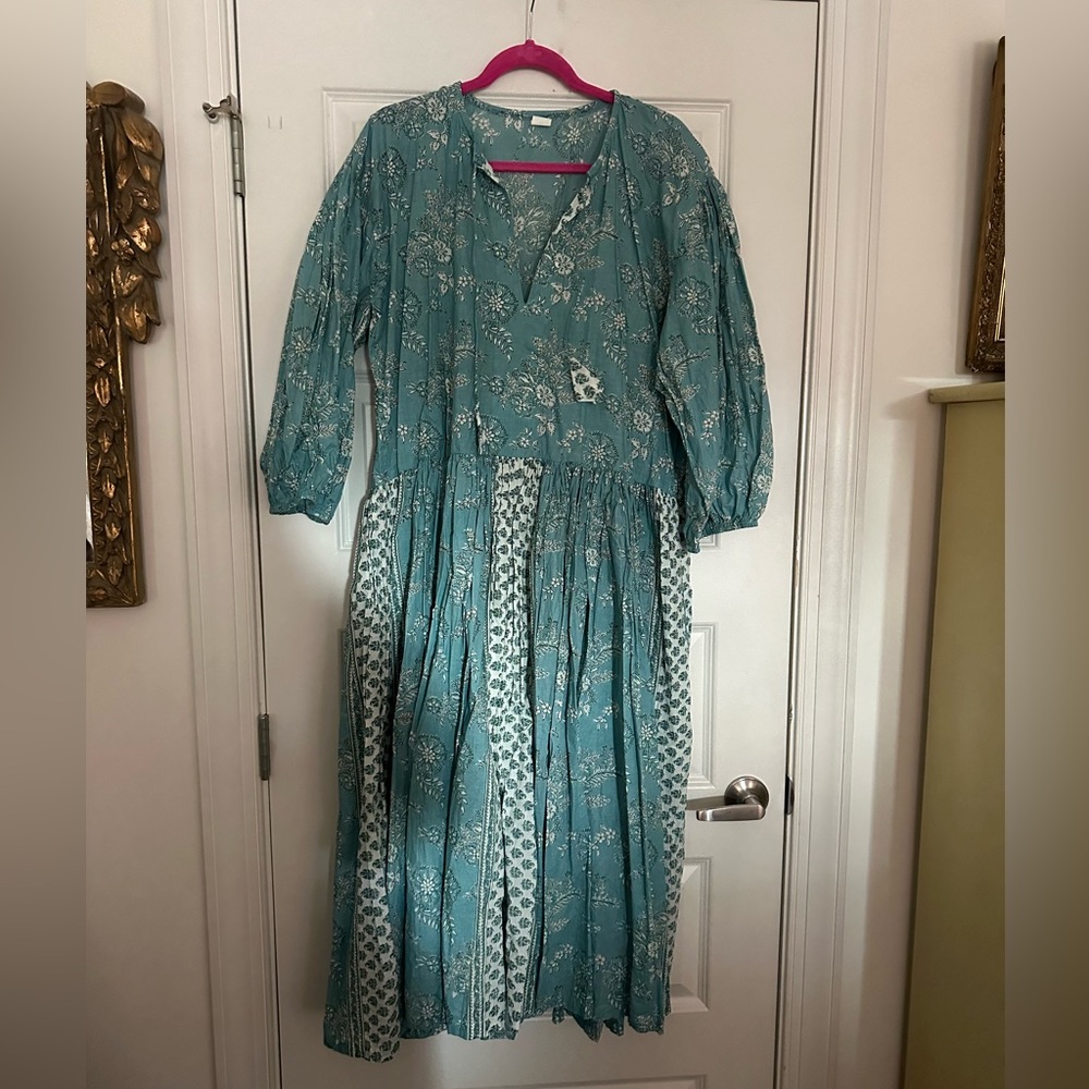 Made in India block print cotton sun dress